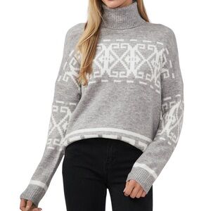 Cece Fair Isle  Turtleneck Sweater S